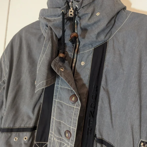 ❄️ Bogner Vintage women's Gray and Black Winter Coat Jacket size 10